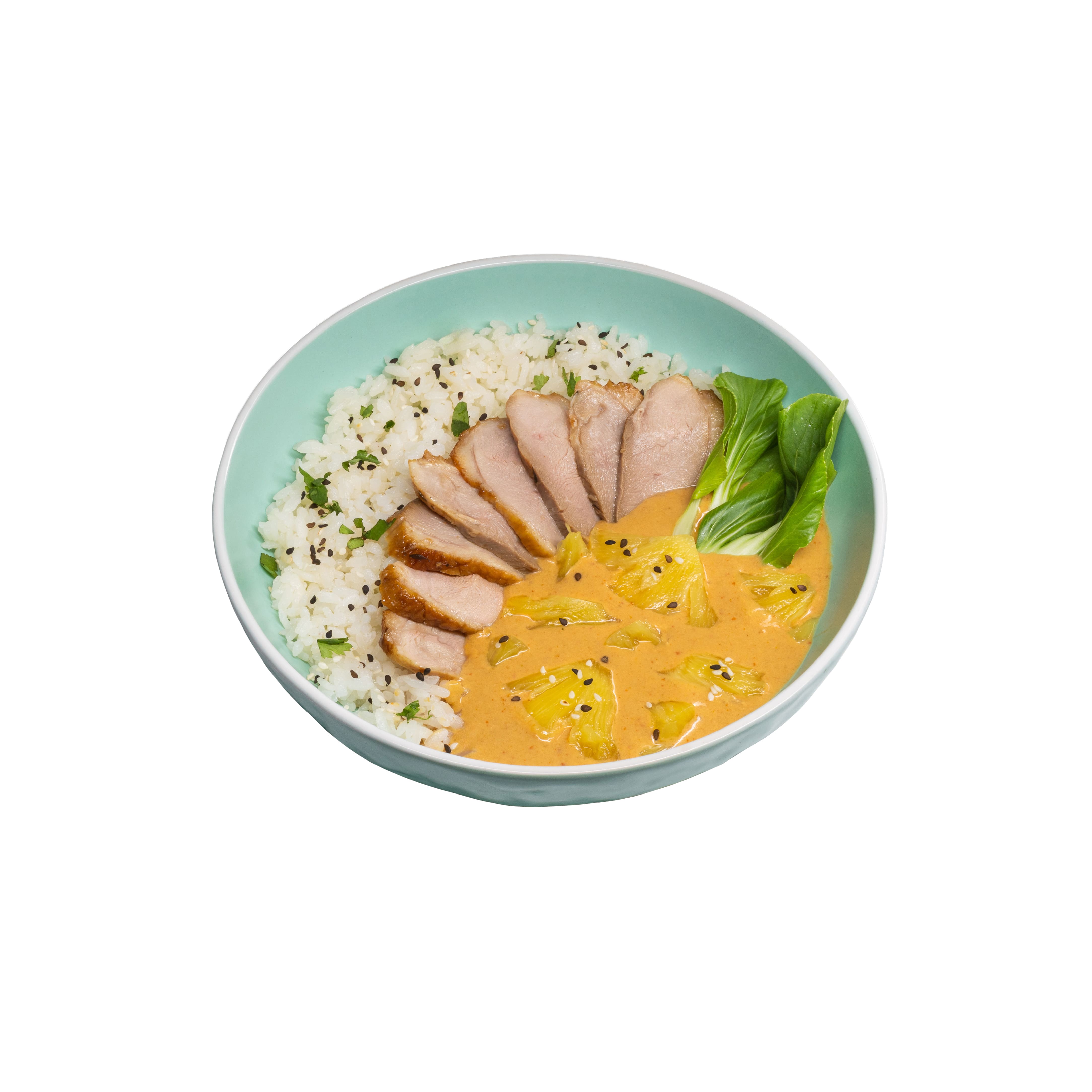 Карри с уткой и ананасом