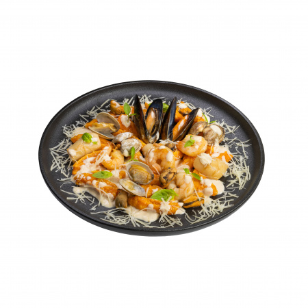 Ньокки с морепродуктами 